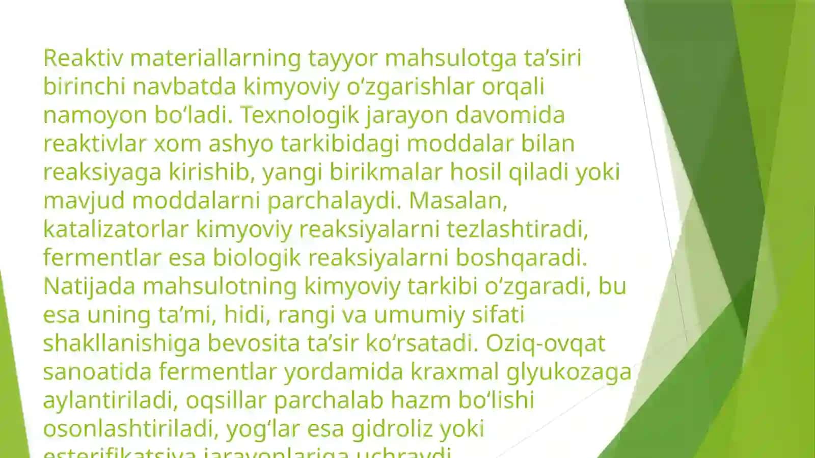 Reaktiv materiallar va ularning tayyormahsuloti 3