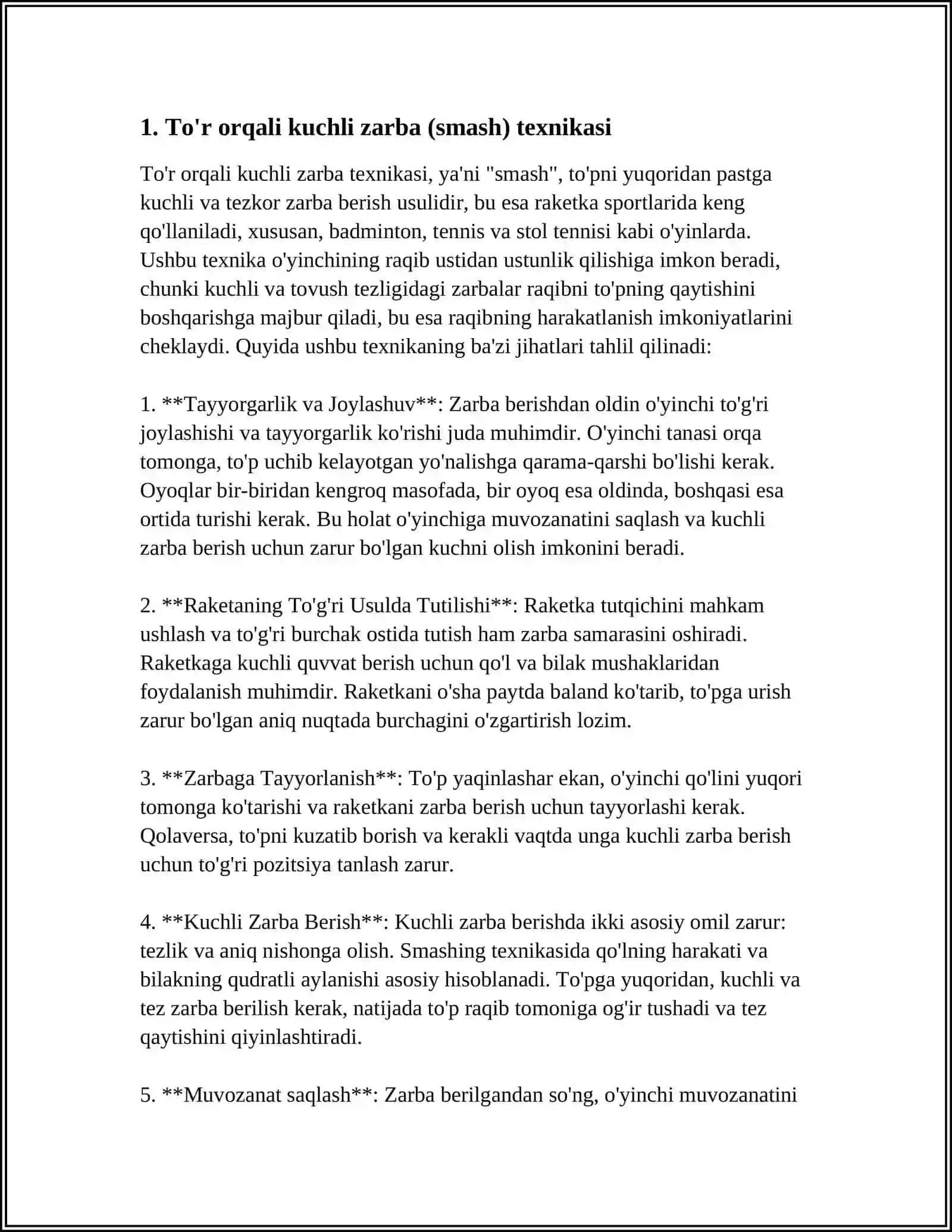 TO’R ORQALI XUJUM ZARBASI USULLARI 3