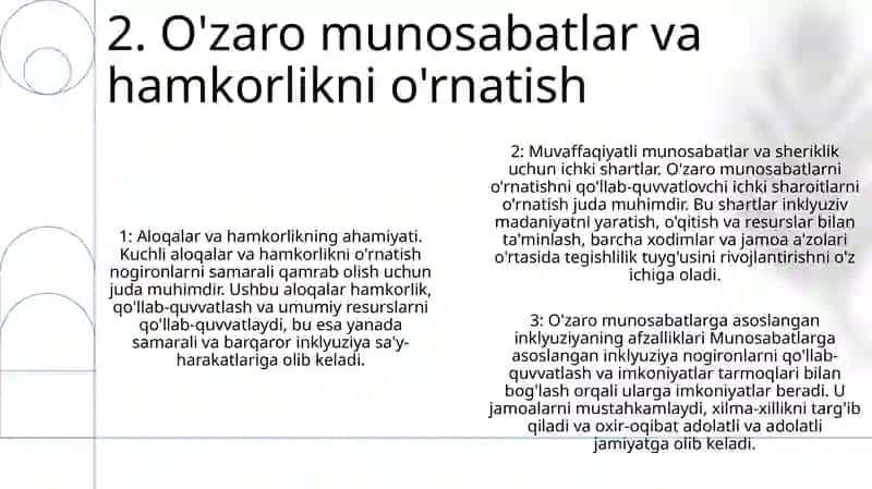 Samarali Inkluzasi Uchun Ichki Sharoitlar 3