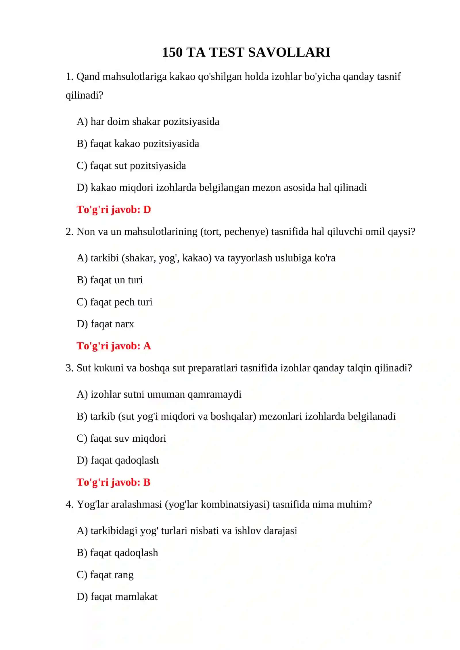 Sut kukuni va boshqa sut preparatlari tasnifi 3