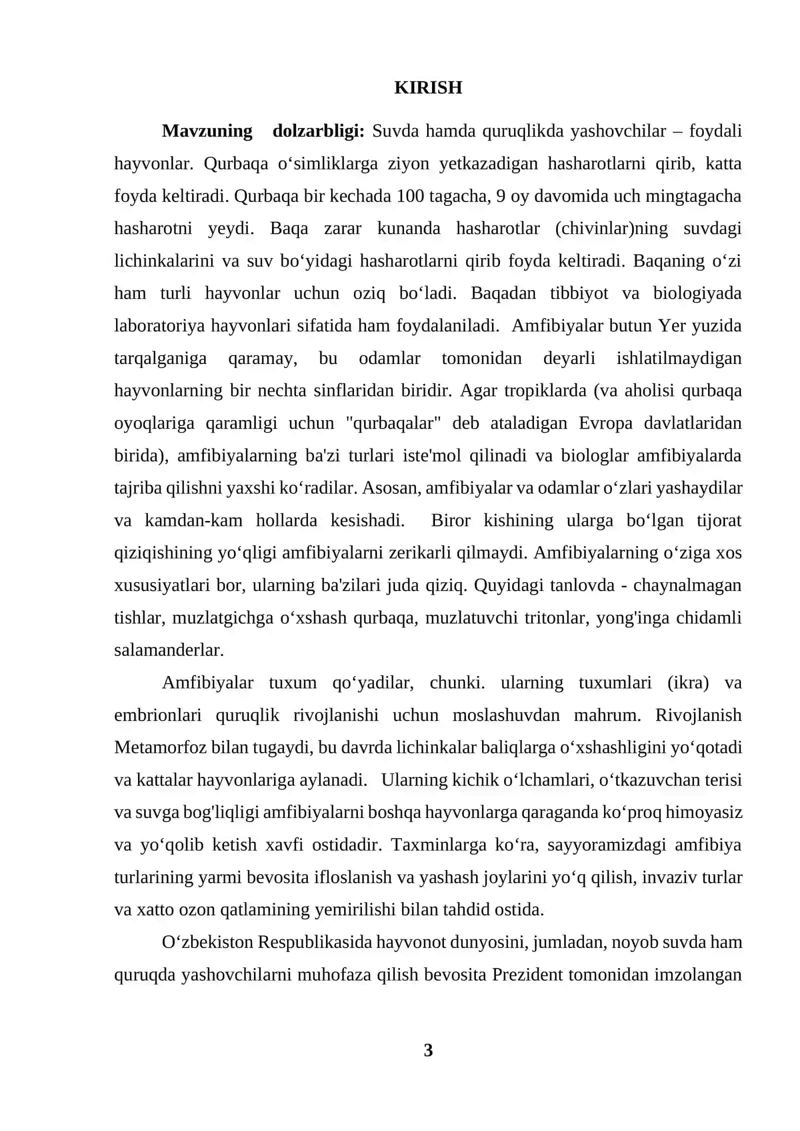 Suvda ham quruqda yashovchilarni quruqlikda yashashga moslashishini ta'minlovchi morfologik va fizilogik xususiyatlar 3