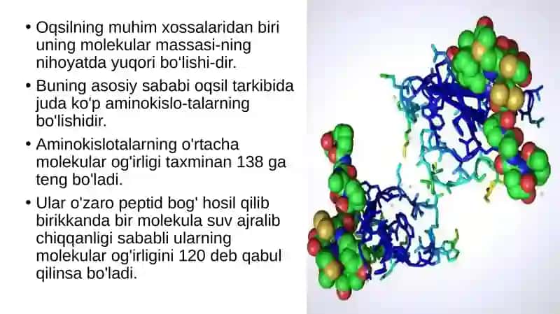 Oqsillarning xossalari 3