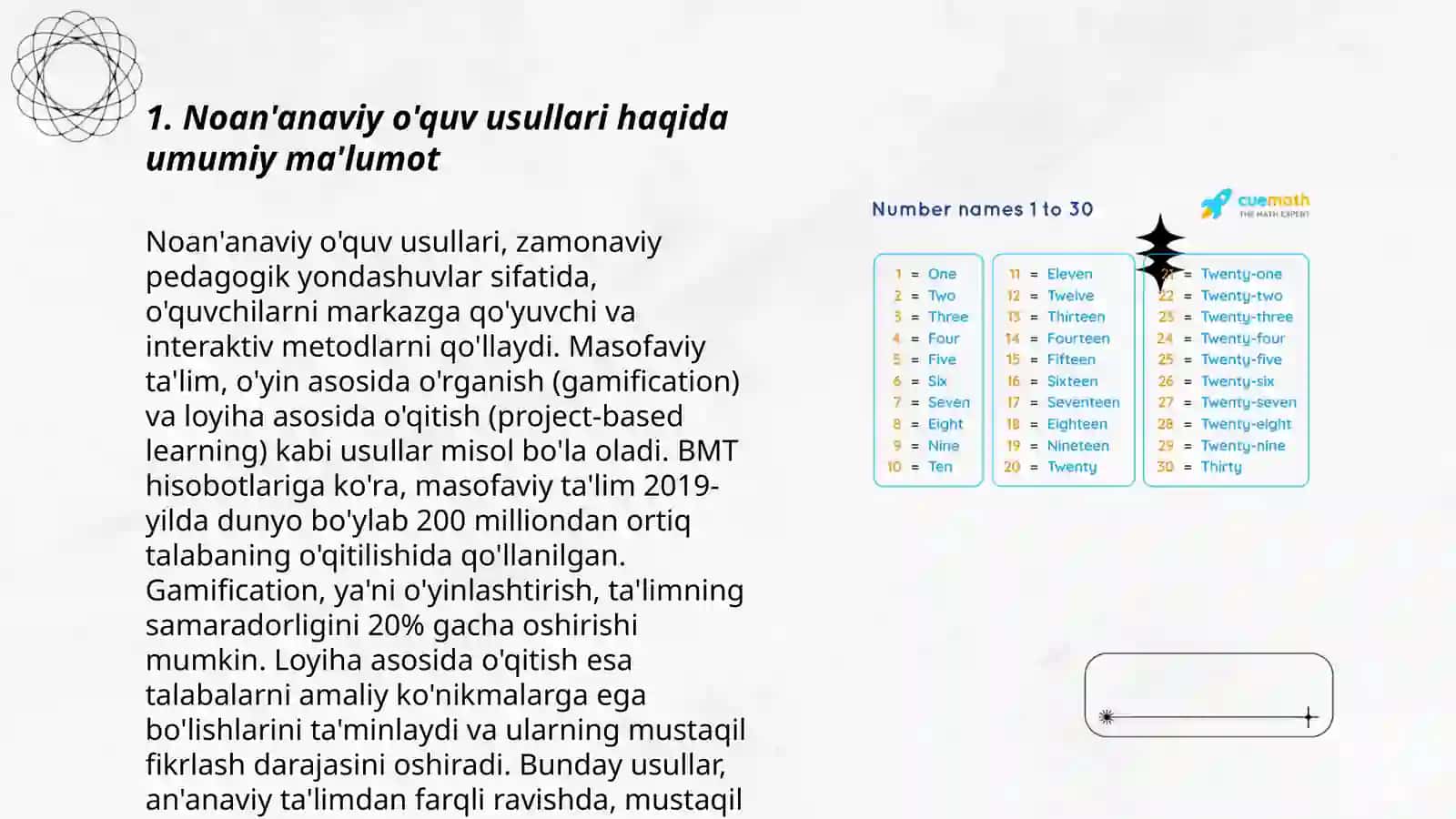 Noan'anaviy O'quv Usullari 3