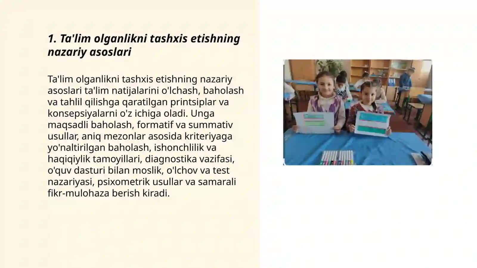 Ta'lim olganlikni tashxis etish 3