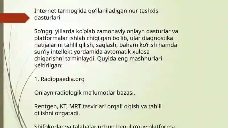 Internet tarmog’ida nur-tashxis dasturlari 3