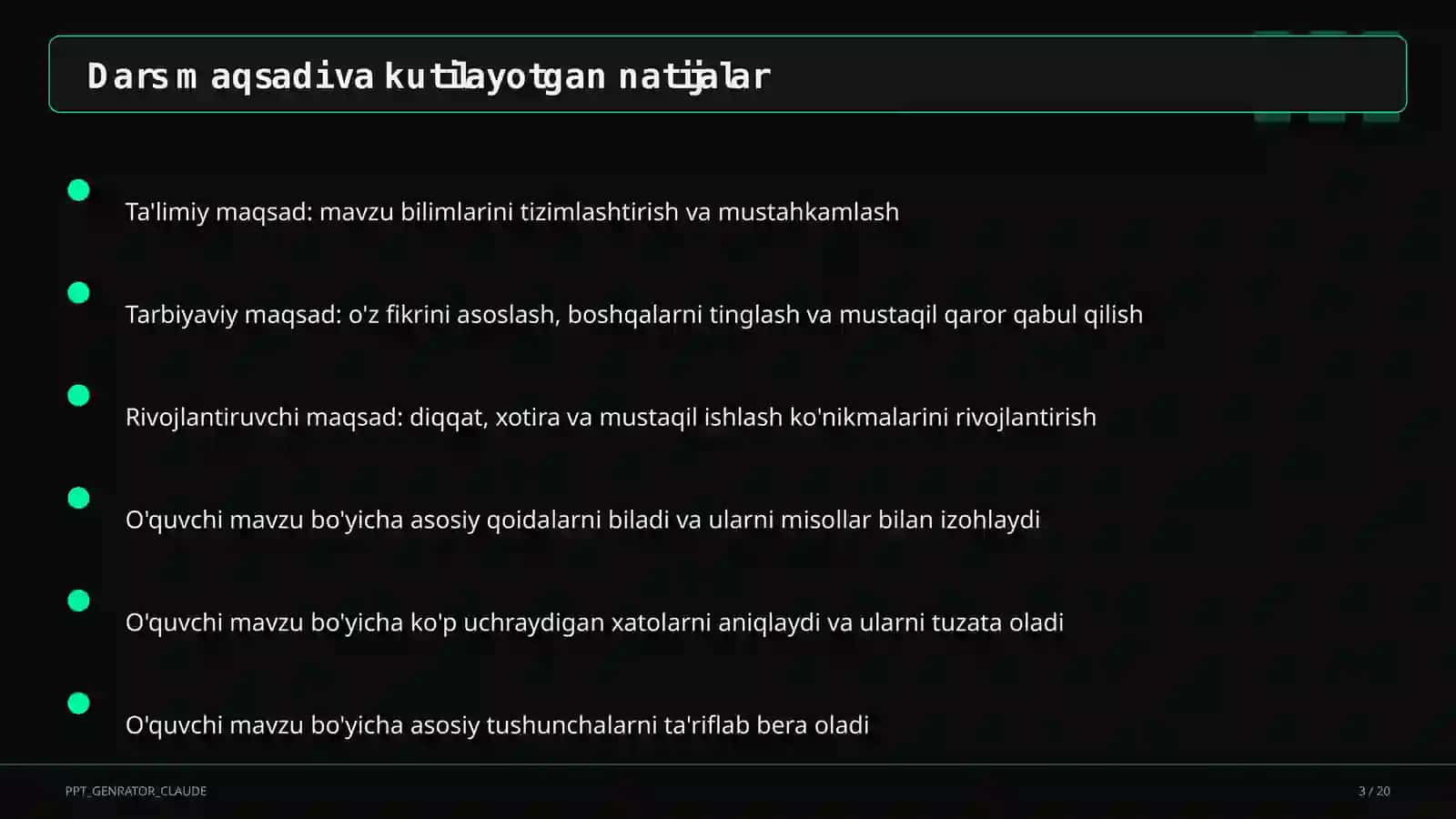 Sun'iy intellekt yordamchisi bilan dars ishlanmasi tuzish (2026) 3