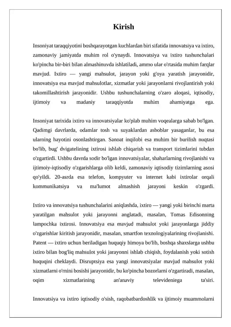 Innovatsiya va ixtiro: tarixi va ahamiyati 3