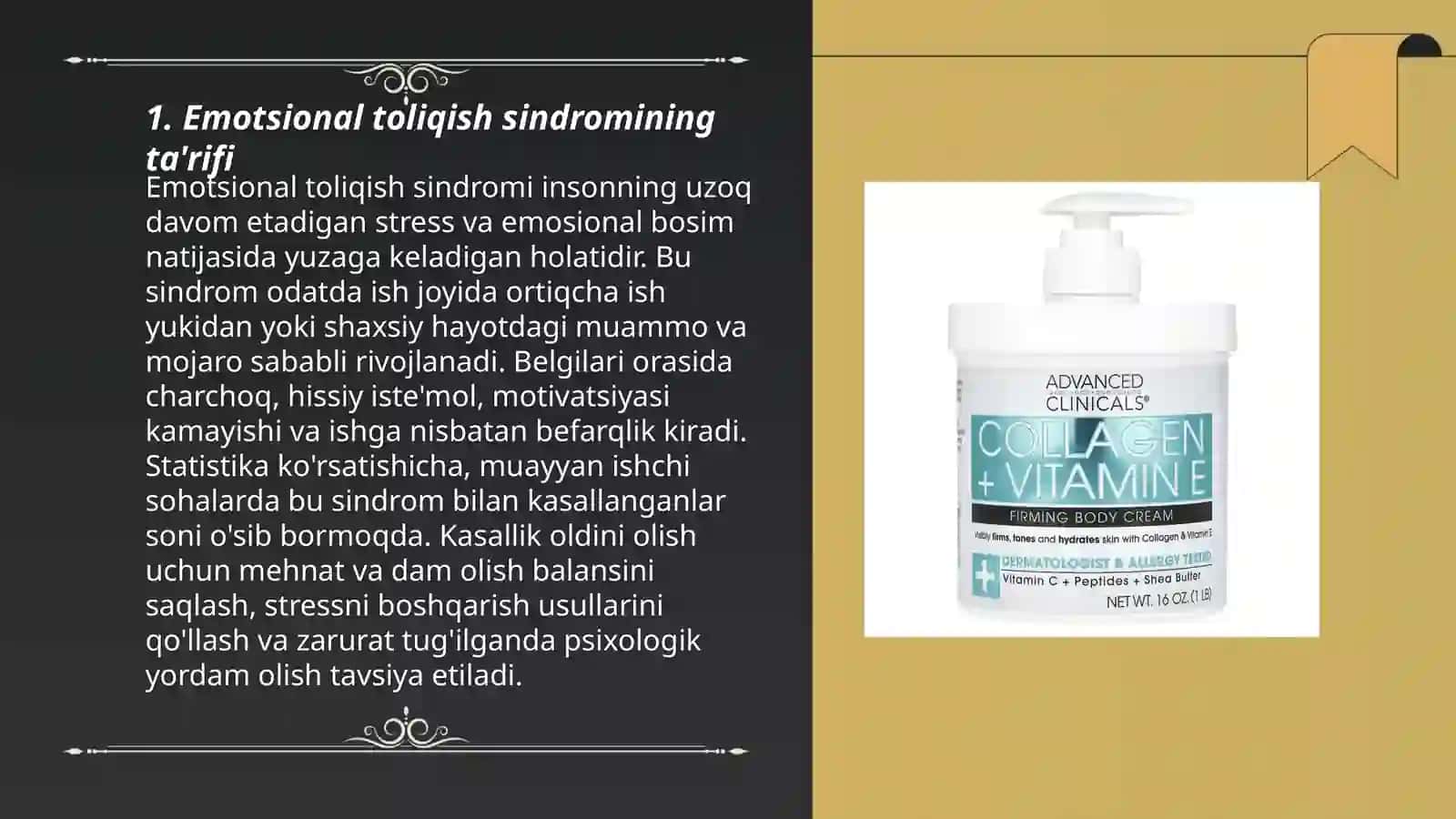 Emotsional toliqish sindromi klinikasi, kelib chiqishi, klinik soati 3