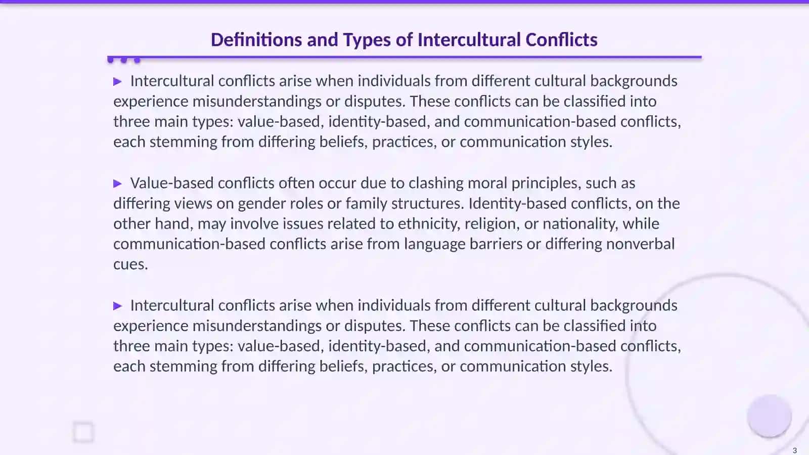 Intercultural conflicts and their resolution 3