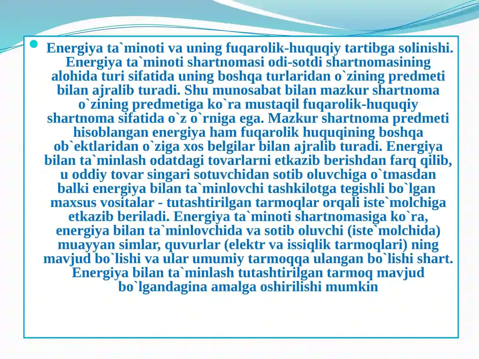 Enеrgiya tа`minоti shаrtnоmаsi 3