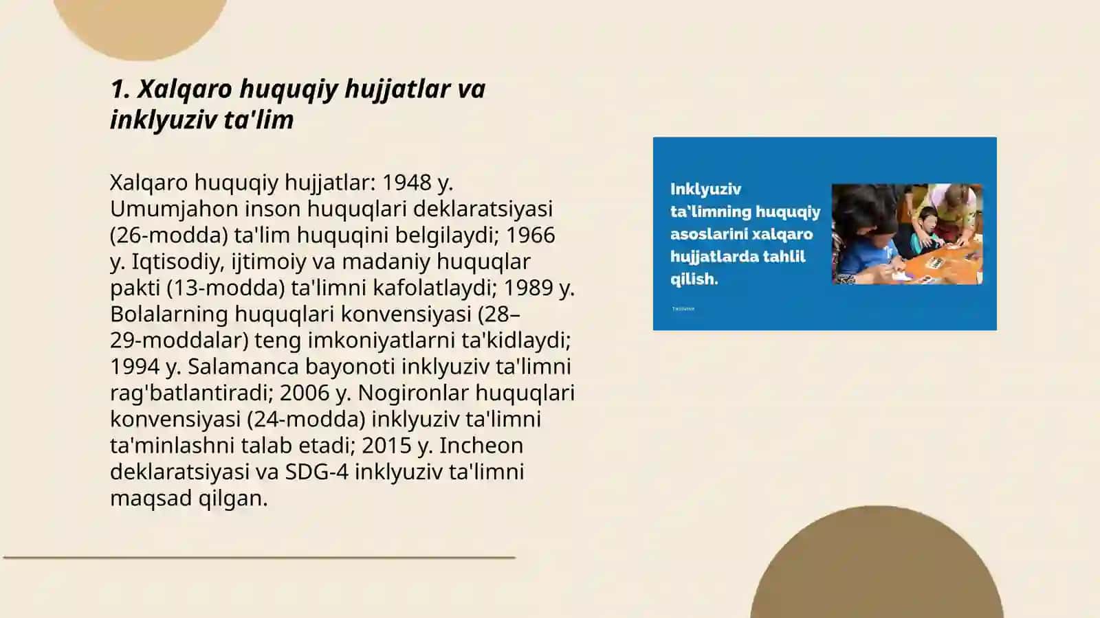 Inklyuzif ta'limning huquqiy asoslari 3