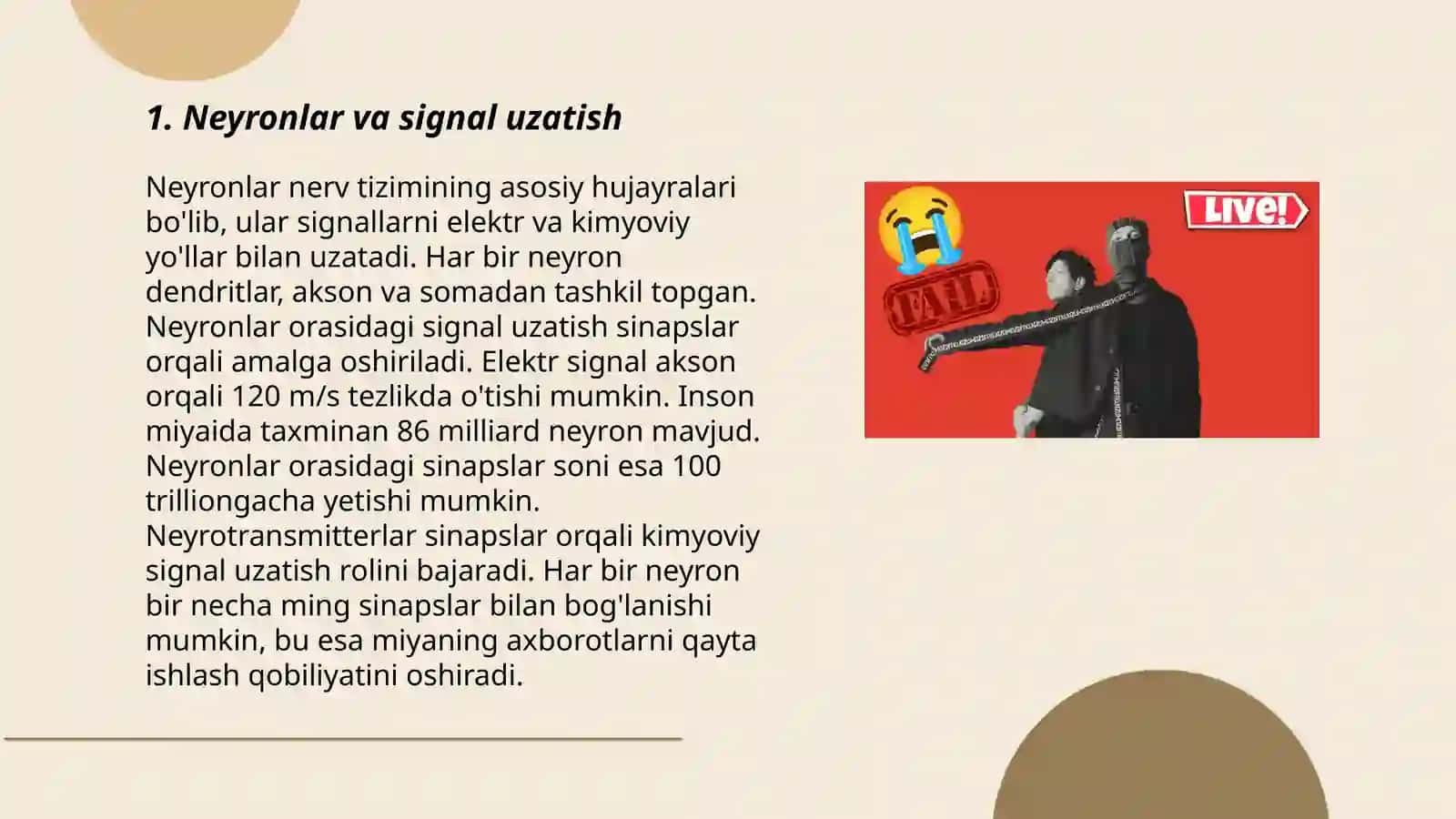Organizmdagi signal tizimlari. Bosh miya katta yarim sharlarining funksional assimmetriyasi 3