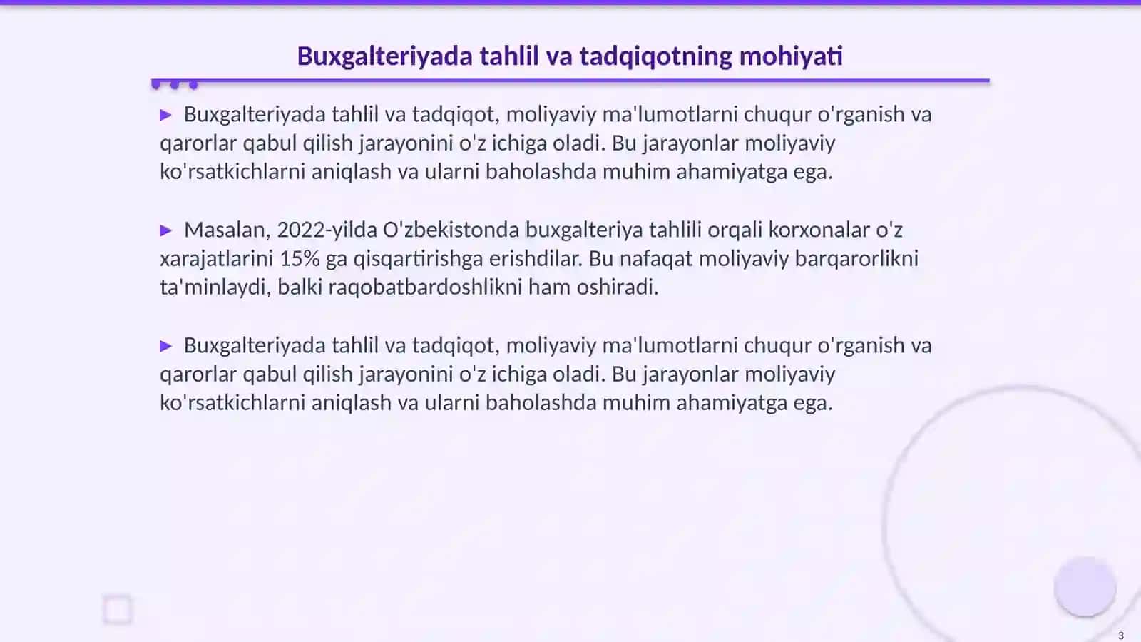 Buxgalteriyada tadqiqot va tahlil: dasturiy vositalar orqali amalga oshirish 3