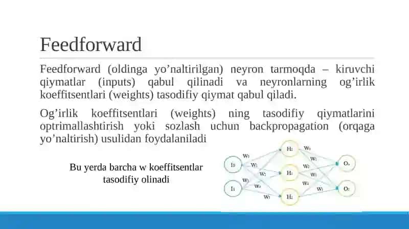 Neyron tarmoqlarini o’qitish algoritmlari 3