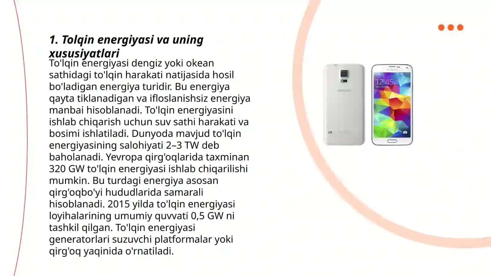Tolqin energiyasi va umov vektori 3