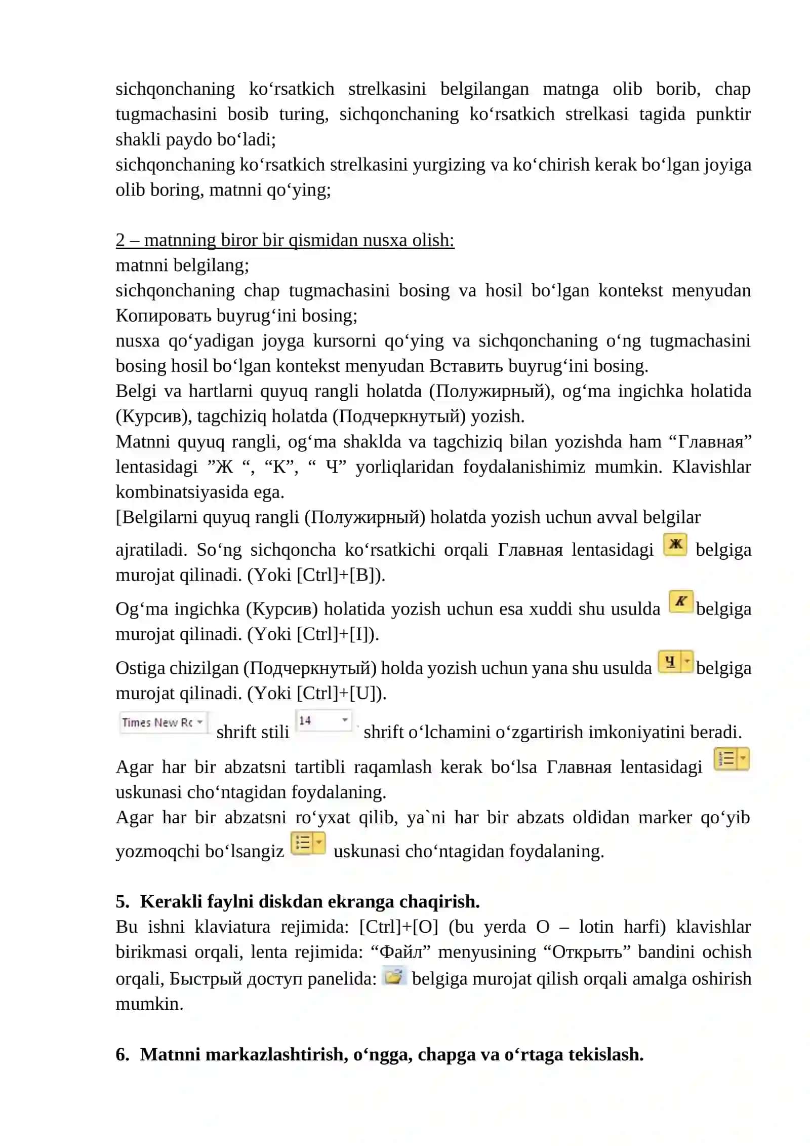 Qurilish korxonasi rasmiy va texnik hujjatlarini matn protsessorida qayta ishlash 3