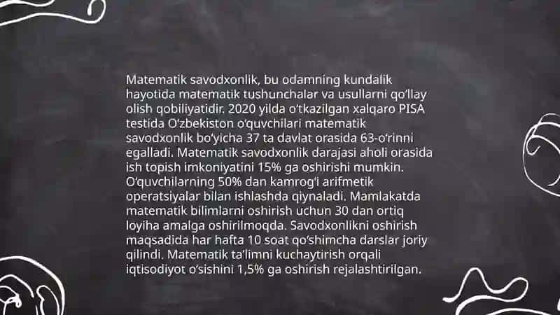 Matematik savodxonlik 3