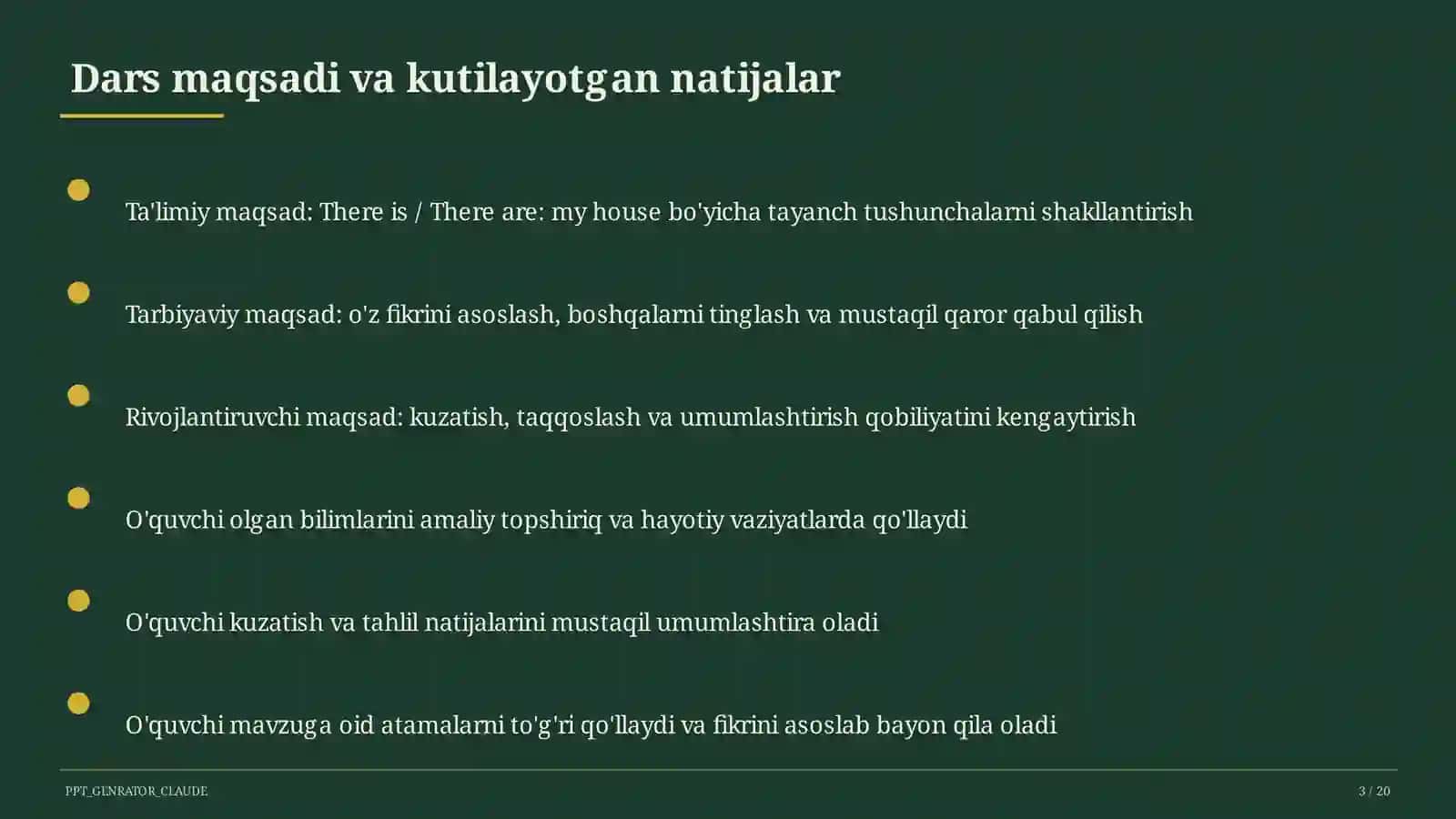 There is / There are: my house (4-sinf) 3