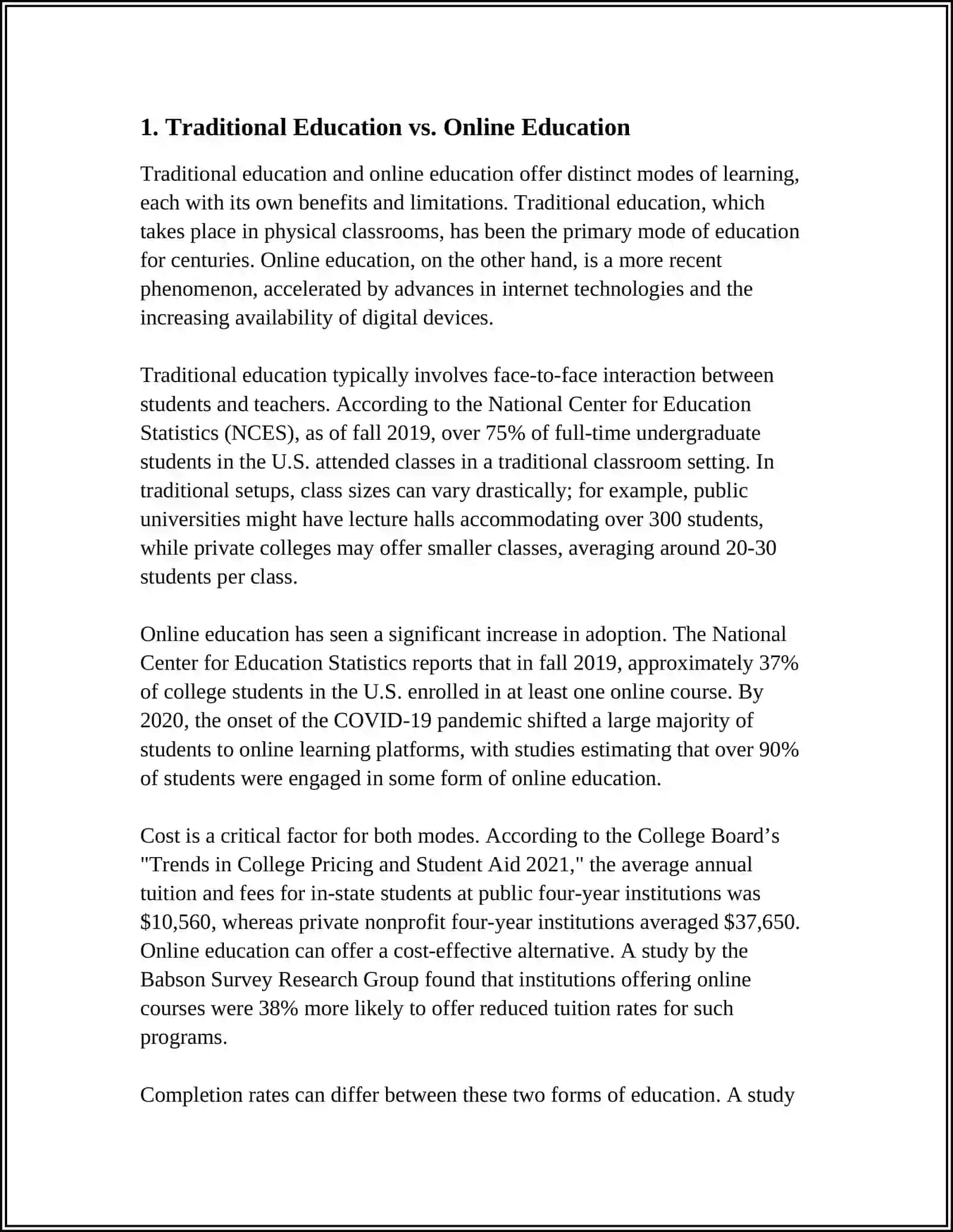 COMPARATIVE ESSAYS 3