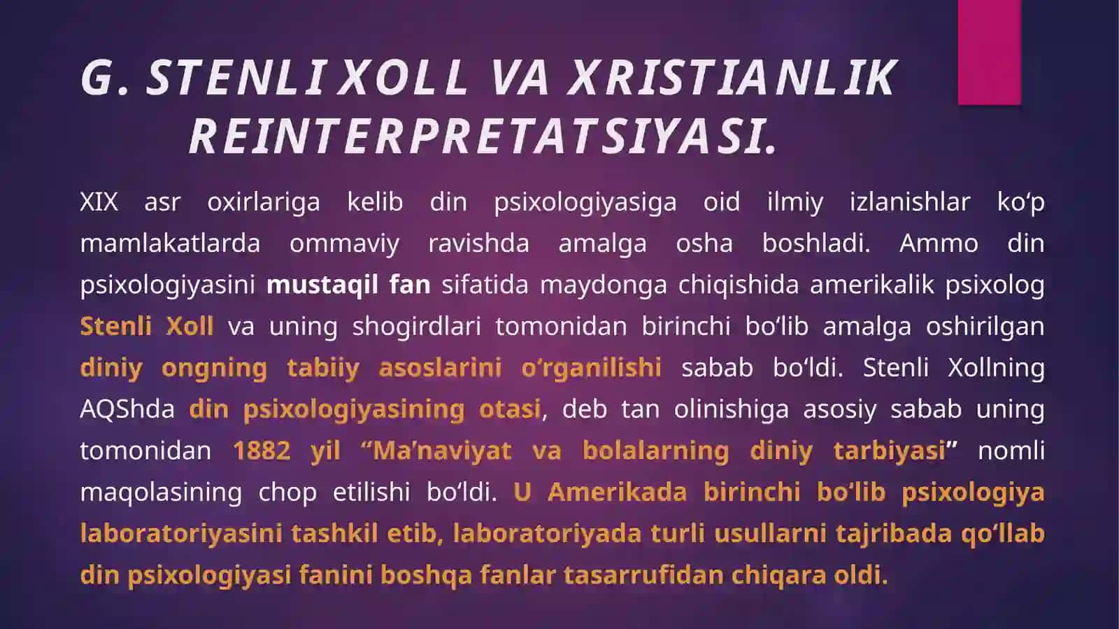 G. Stenli Xoll va xristianlik reinterpretatsiyasi 3