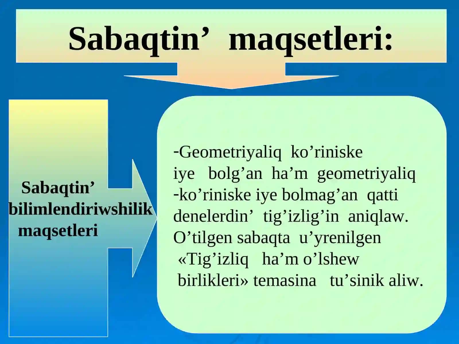 Qatti denelerdin’ tig’izlig’in aniqlaw 3