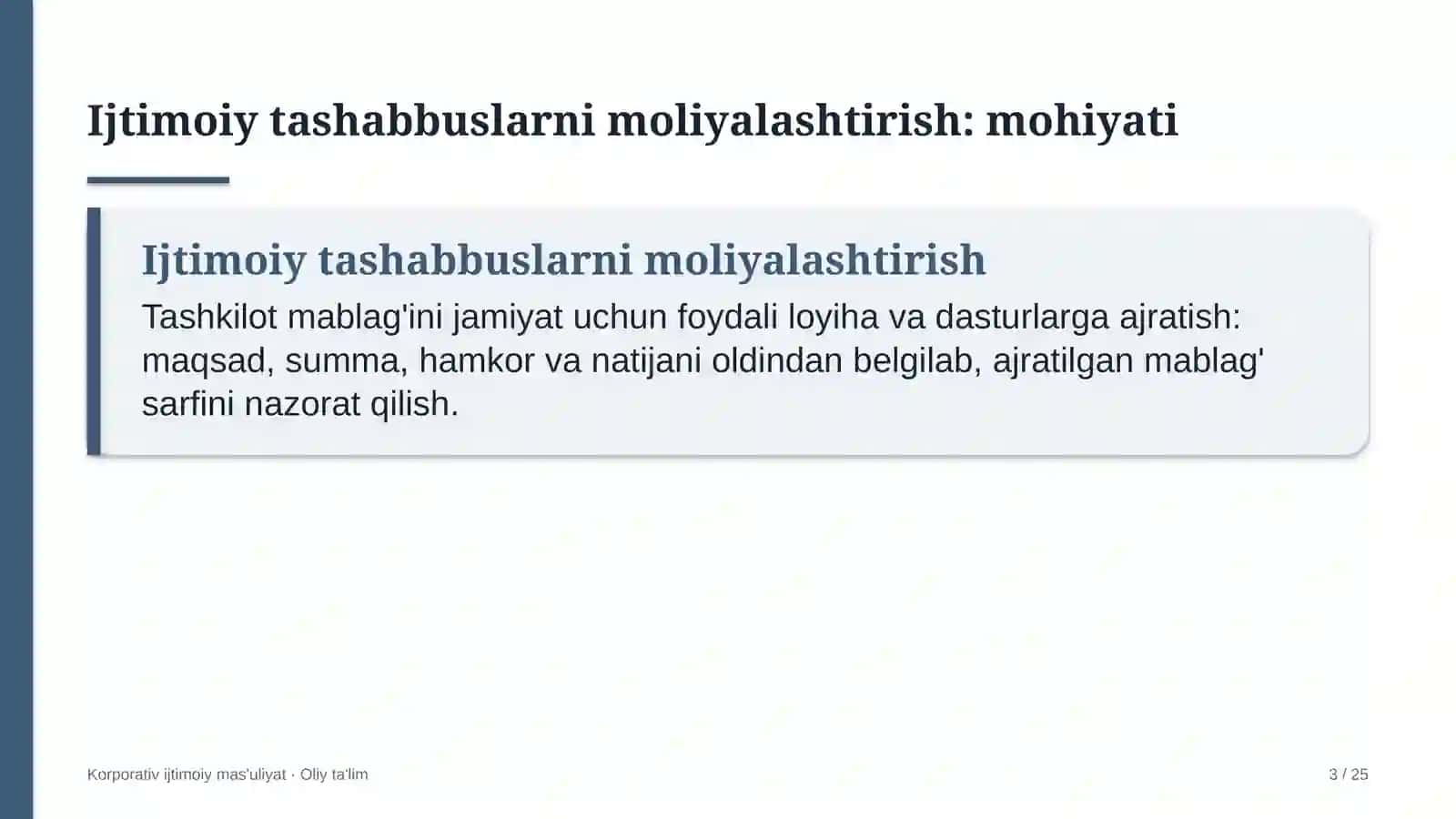 dehqon xo'jaliklarida ijtimoiy ahamiyatga ega tashabbuslarni moliyalashtirish 4757 3