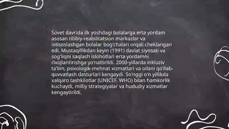 O'zbekistonda ilk yoshdagi bolalarga erta yordamni yuzaga kelishi va rivojlanishi 3