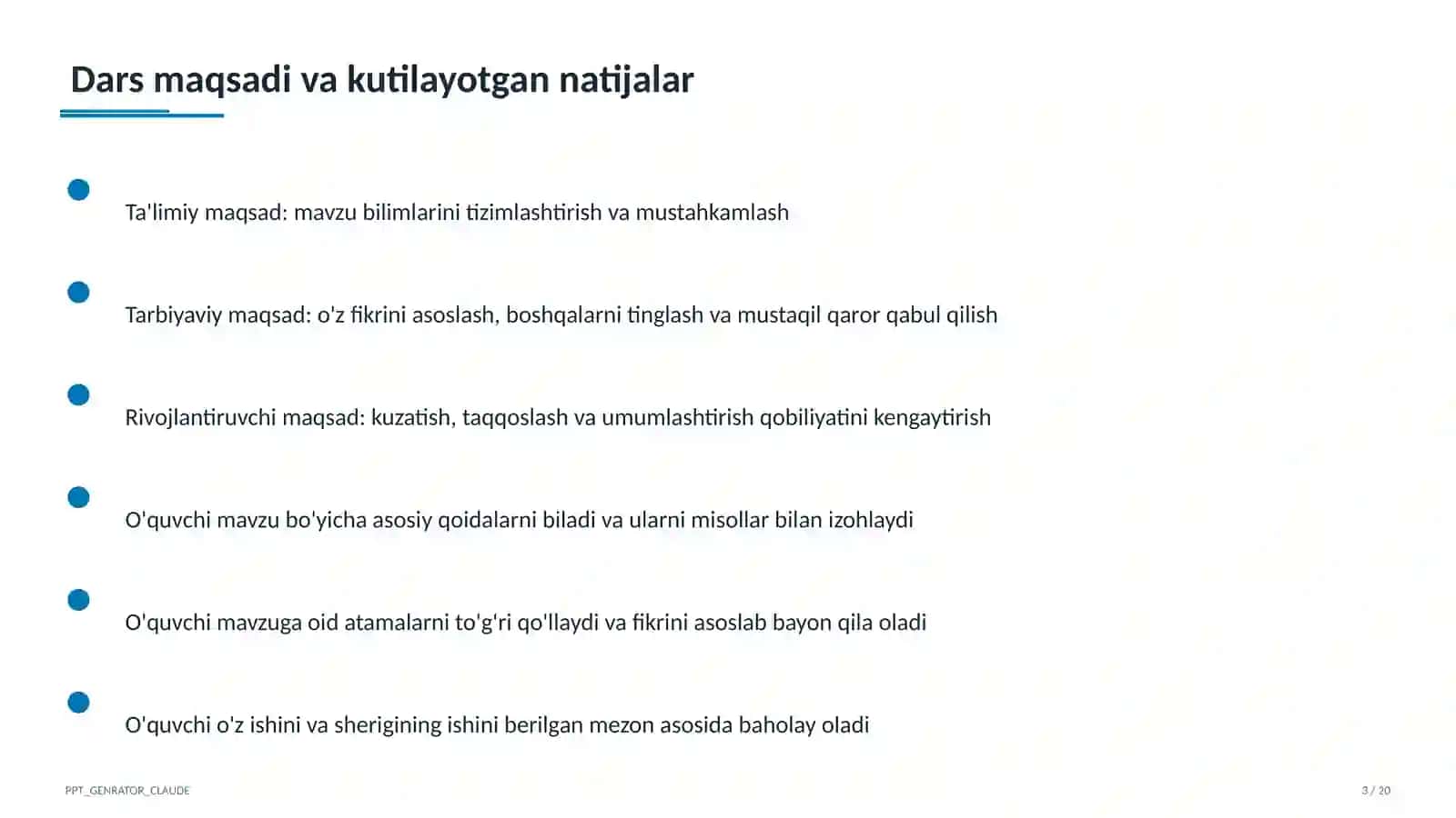 O'qituvchilarning Milliy sertifikatiga tayyorgarlik 3