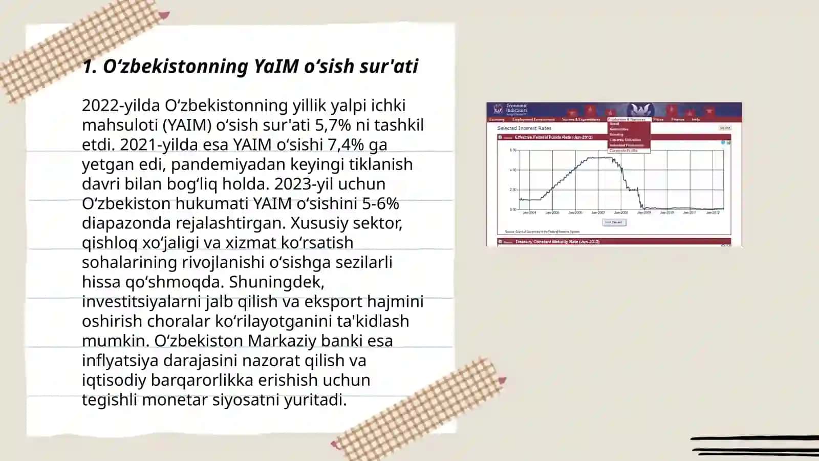 Oʻzbekistonning Makroiqtisodiy koʻrsatkichlari 3