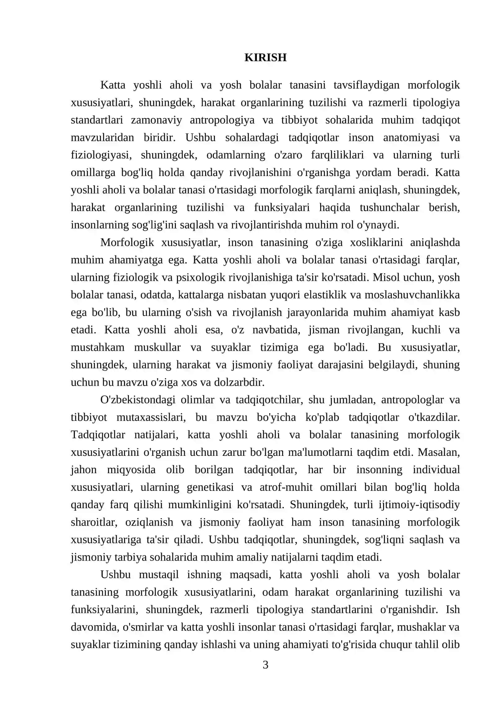 Katta yoshli aholi va yosh bolalar tanasini tavsiflaydigan razmerli tipologiya razmerlar standartlari 3