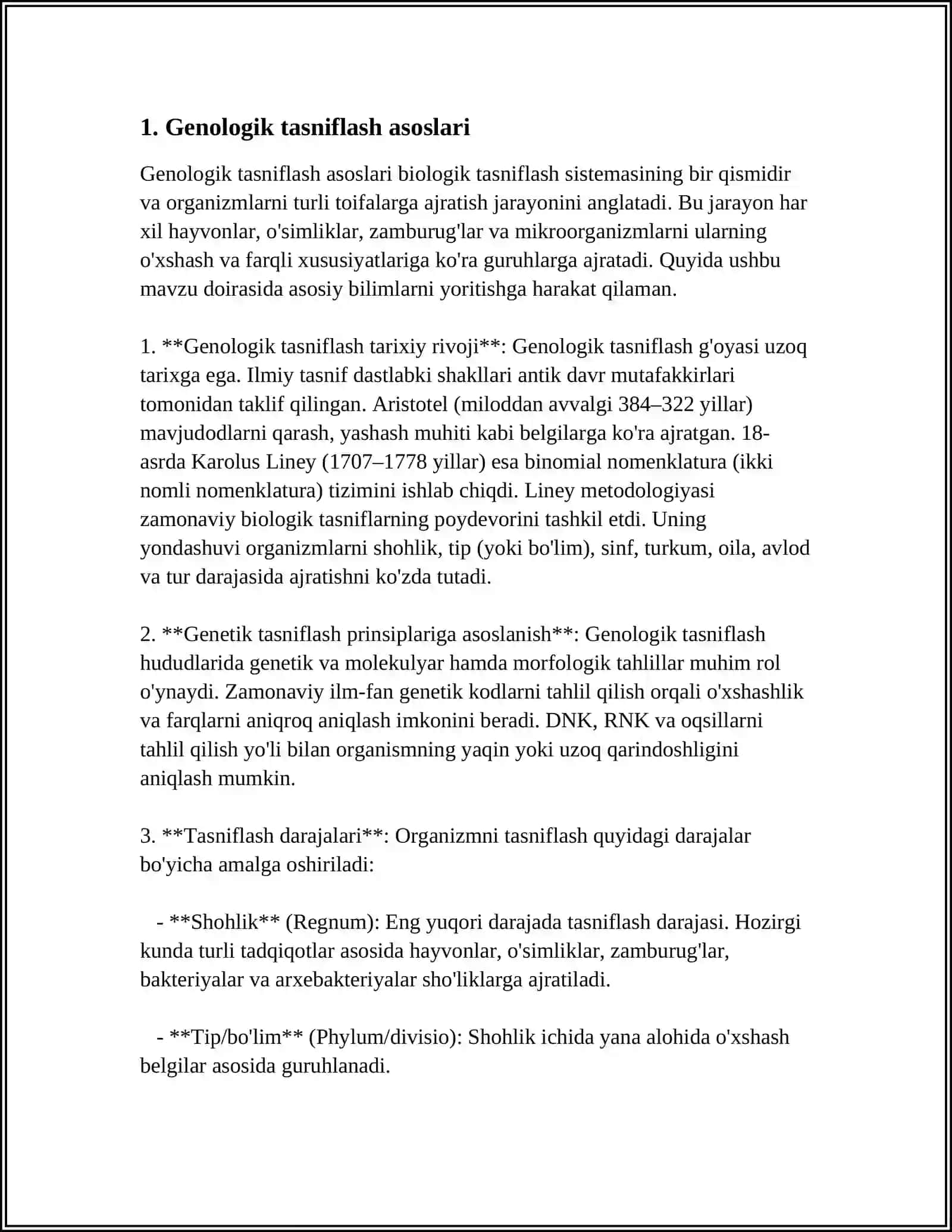 TILLARNING GENOLOGIK VA MARFALOGIK TASNIFI 3