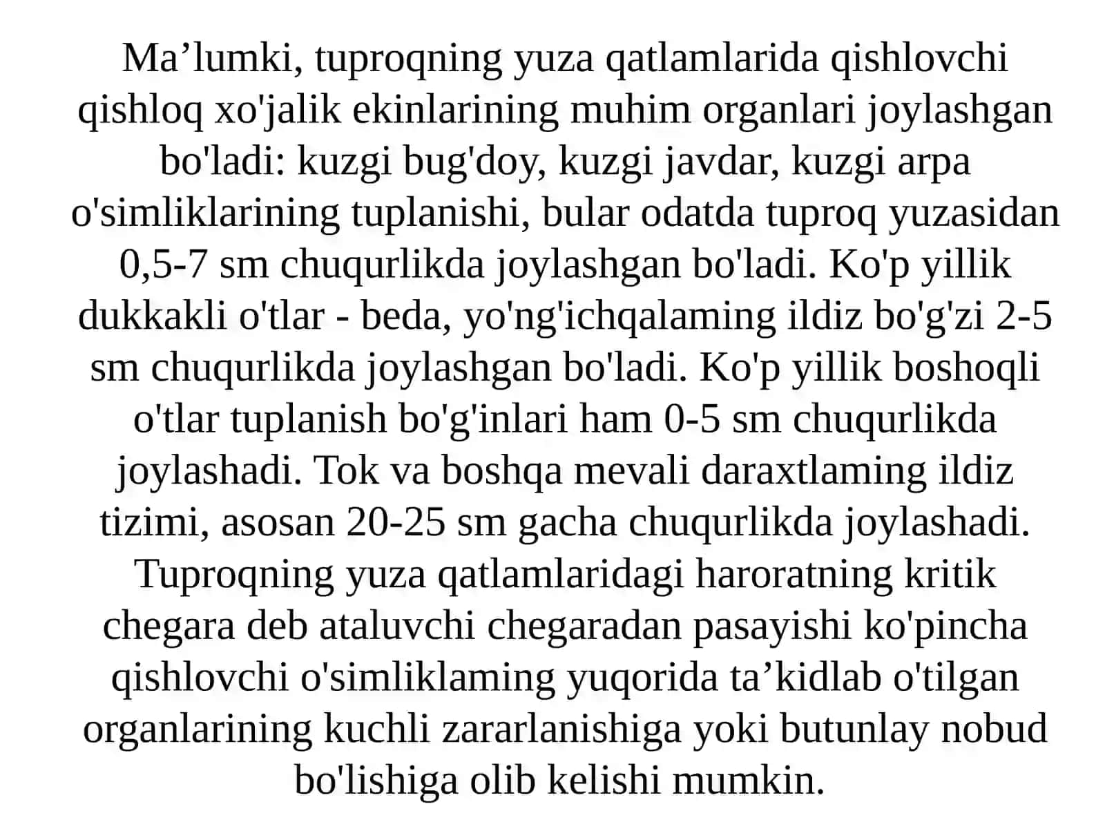 Qish davridagi tuproq iqlimi va uni boshqarish 3