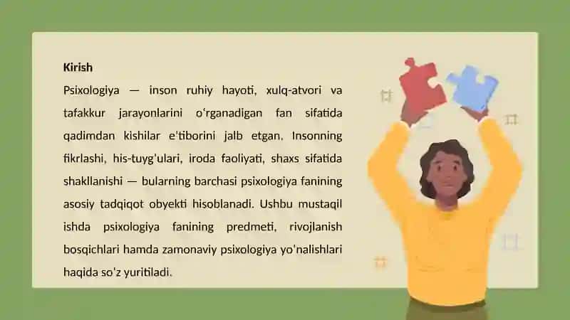 Psixologiya fanining predmeti va rivojlanish tarixi 3