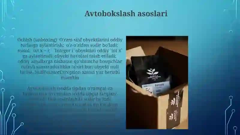 Autoboxing va Unboxing tushunchasining faqalari 3
