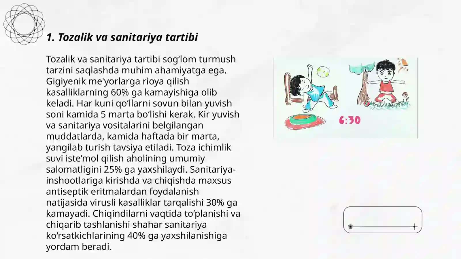 Tozalik va sanitariya tartibi 3