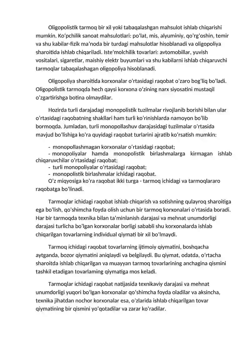 Mukammal bozorda raqobat va monopoliya 3