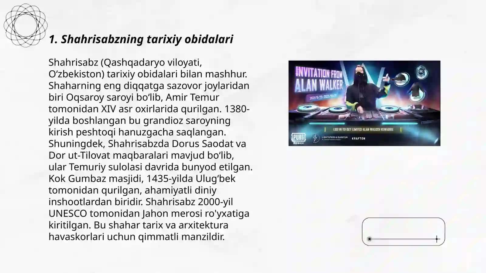 Shahrisabzning tarixiy obidalari 3
