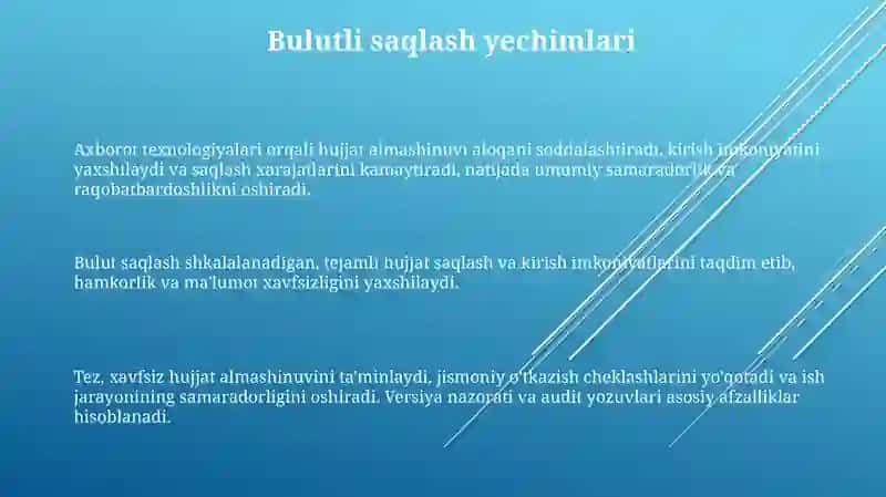 Axborat texnologiyalarning hujjatlar almashinuvida qullanilishi 3