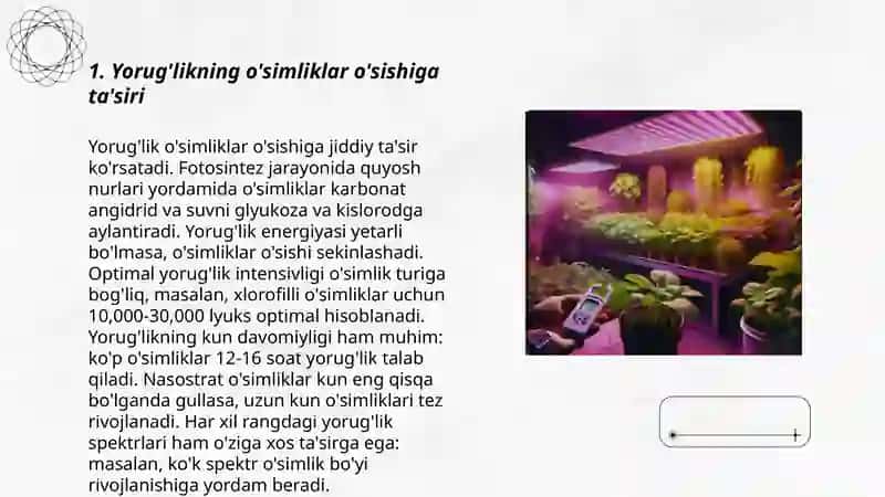 Yorug'likning tasiri 3