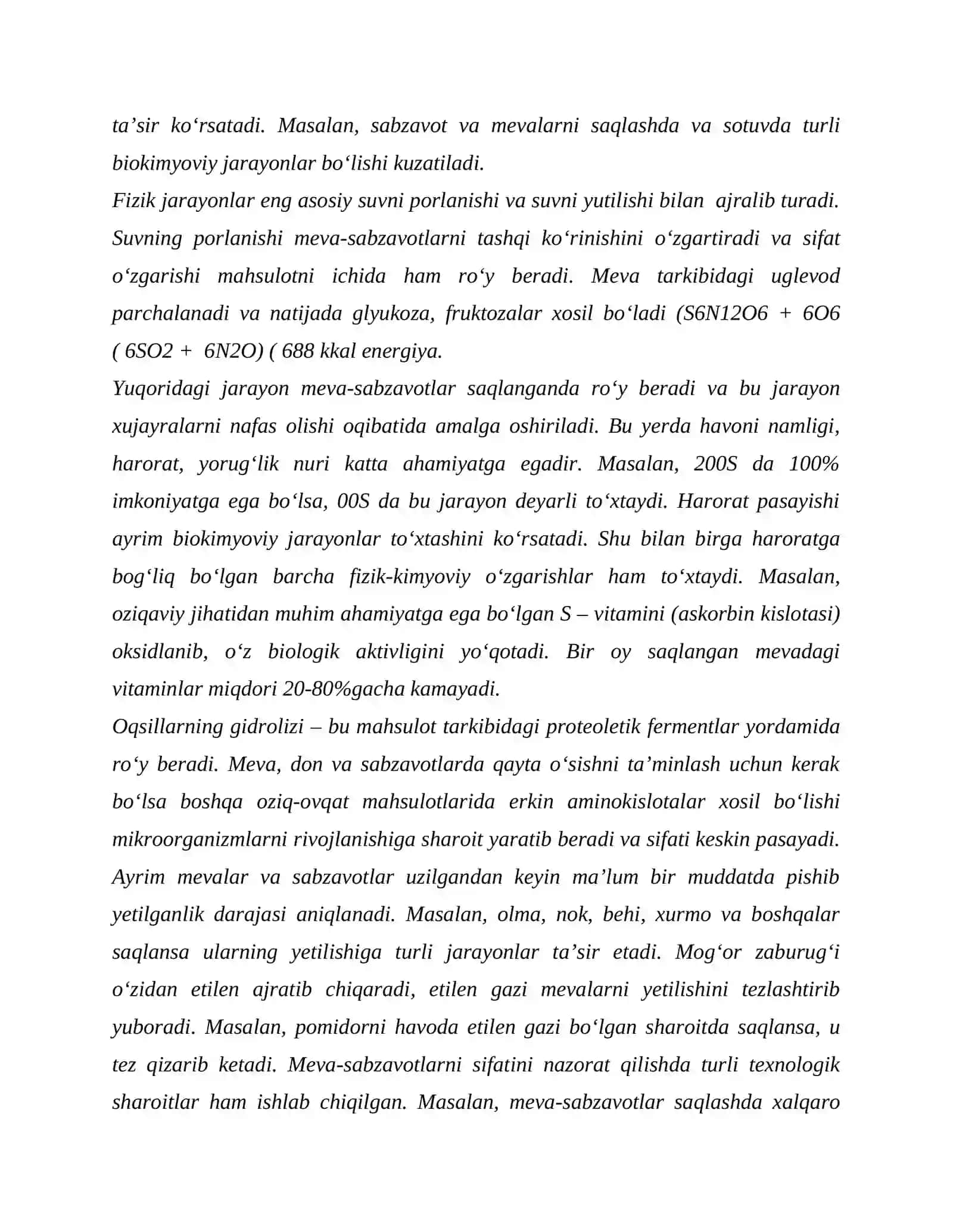 Tovarlar sifatiga ta’sir qiluvchi omillar va ularning fizik xususiyatlari 3