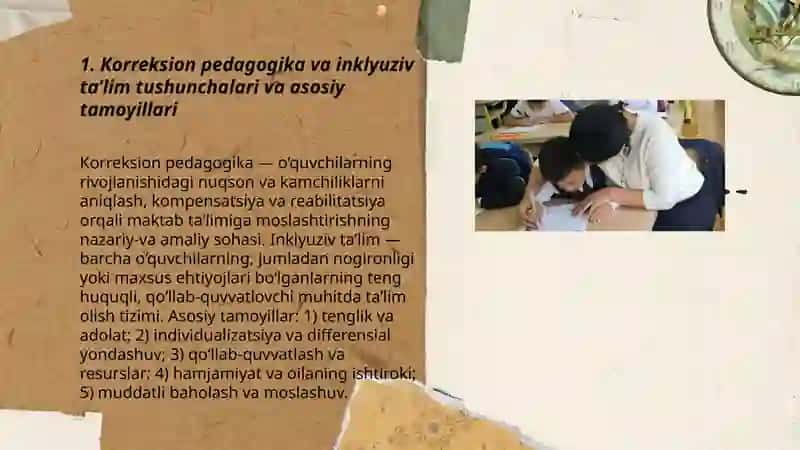 Korreksion pedagogika asoslari.Inklyuziv taʼlim 3