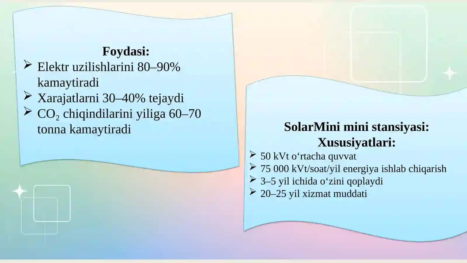 SolarMini—Qishloq vakichik bizneslar uchun mini quyosh elektr stansiyasi 3