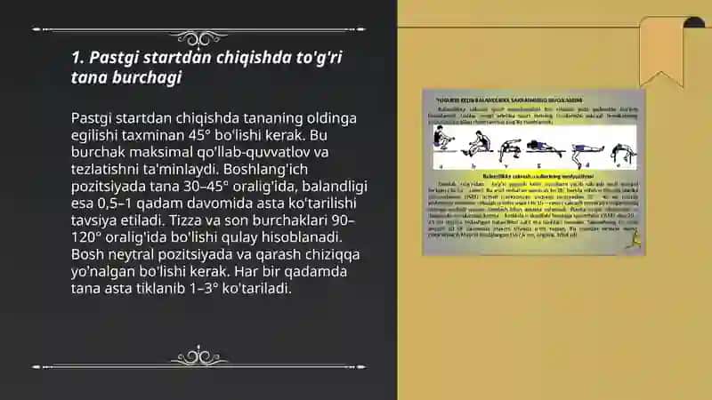 Pastgi startdan chiqish 3