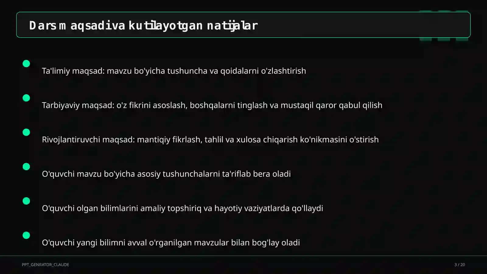 Kombinatorika elementlari: sanash qoidalari (6-sinf) 3