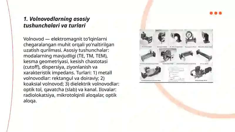 To'lqin o'tkazgichlar (volnovodlar) 3