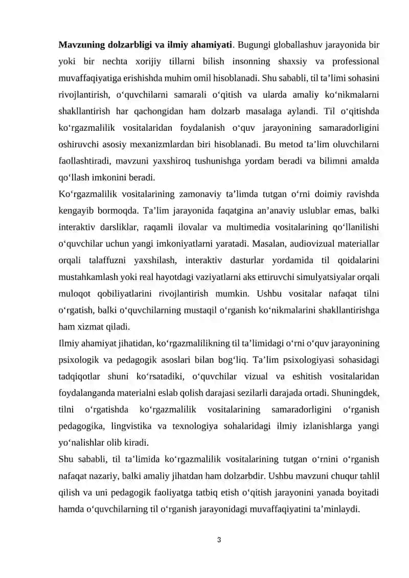 Til ta'limida ko'rgazmalilikning o'rni 3