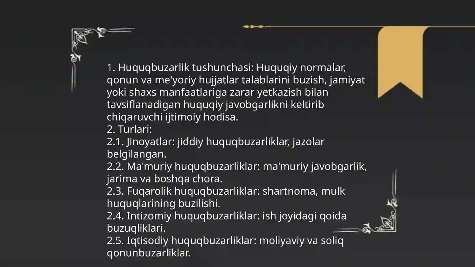 Huquqbuzarlik 3