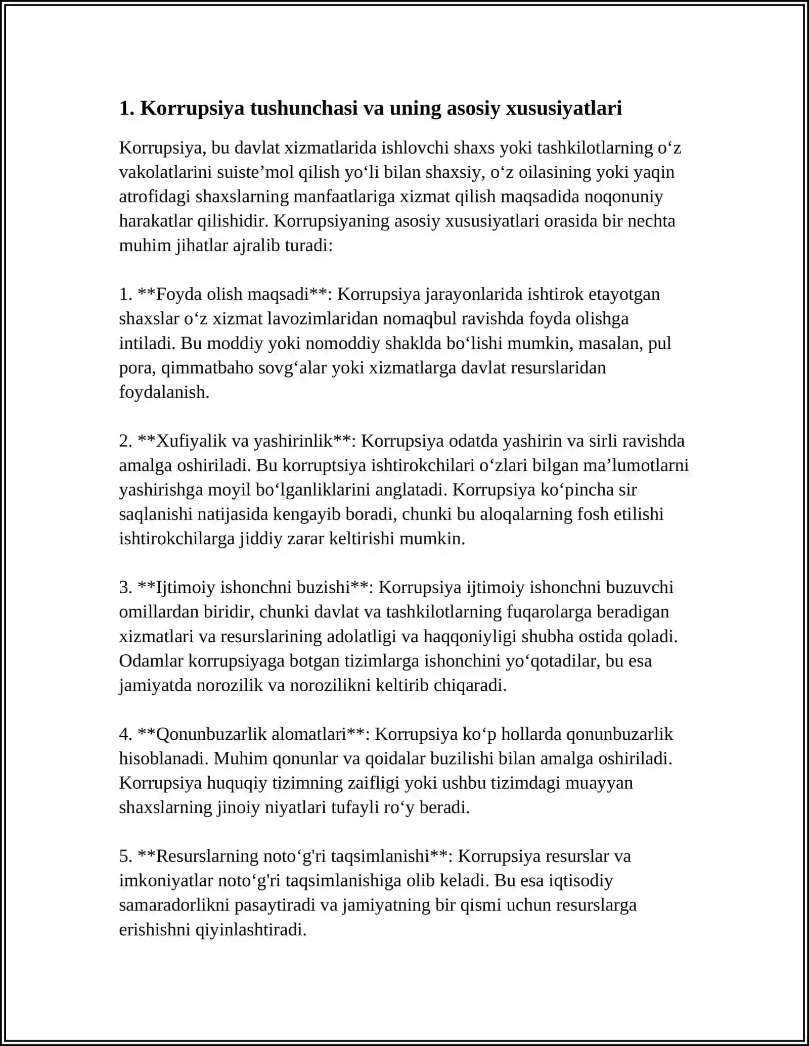 Korrupsiya Tushunchasi va Uning Oqibatlari 3