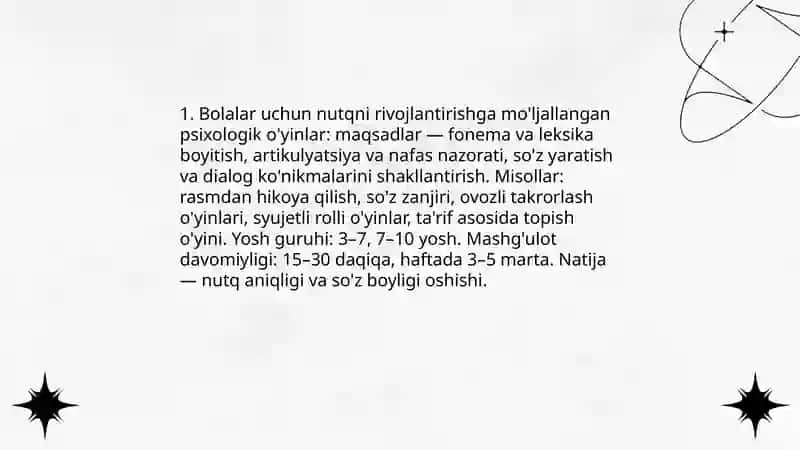 Nutqni rivojlantiruvchi psixologik mashg'ulotlar 3