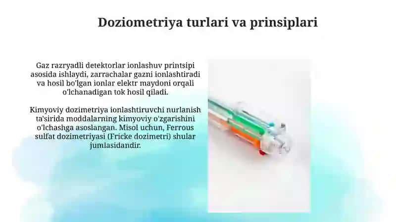 Doziometriya turlari va prinsiplari 3